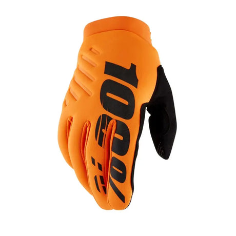100% Brisker Gloves Fluo Orange/Black 2x