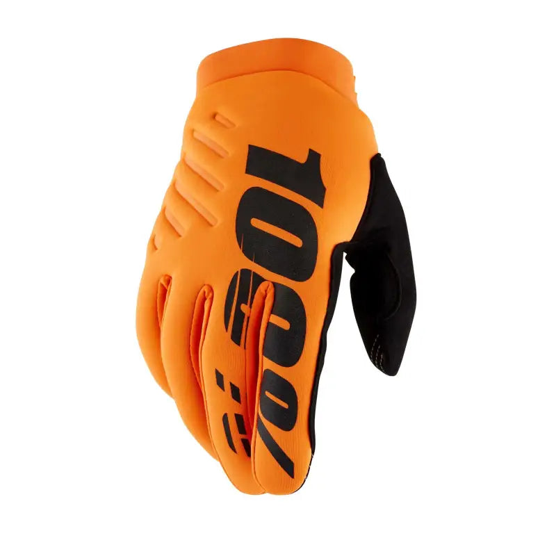 100% Brisker Gloves Fluo Orange/Black Xl