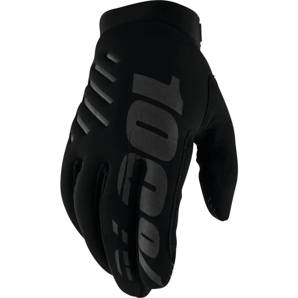 100% Brisker Youth Gloves Black Md for Powersports
