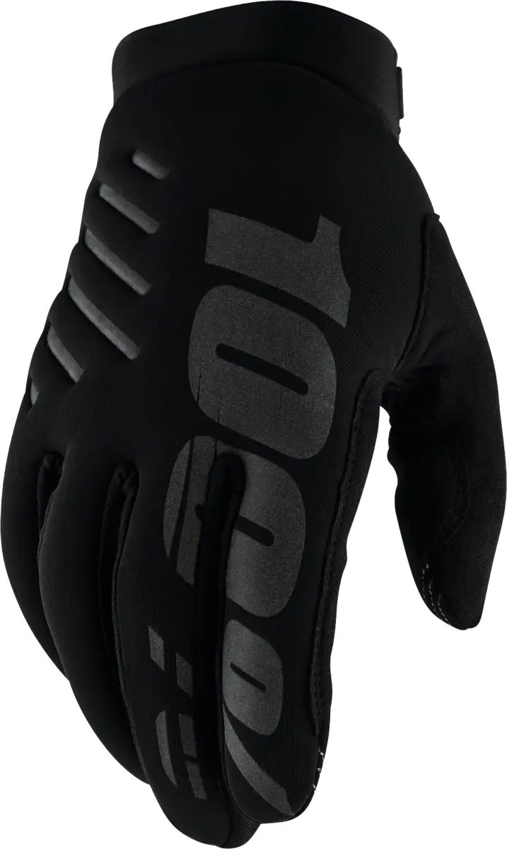 100% Brisker Youth Gloves Black Md for Powersports