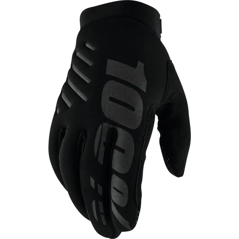 100% Brisker Youth Gloves Black Xl for Powersports