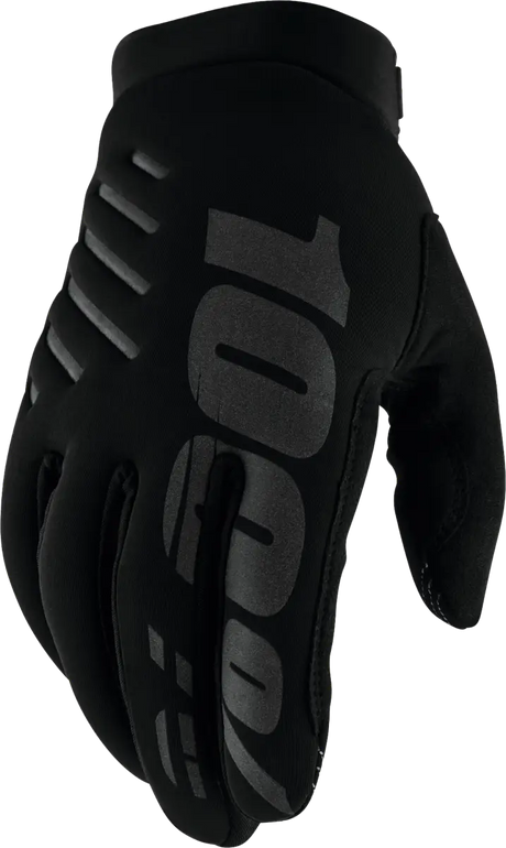 100% Brisker Youth Gloves Black Xl for Powersports
