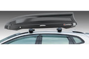 Black car roof cargo carrier on BRM466BK Inno Racks Inno Phantom roof rack