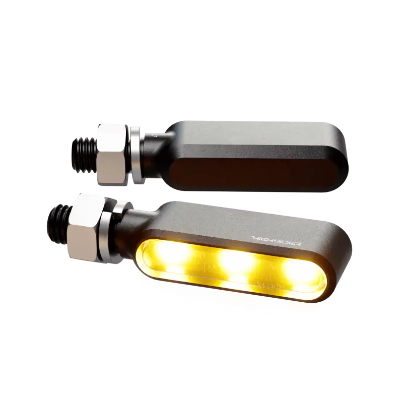 HIGHSIDER Bronx Led Turn Signal Pair Black for Powersports