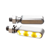 HIGHSIDER Bronx Led Turn Signal Pair Silver for Powersports
