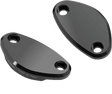 BS533B Rizoma Mirror Block Off Plates Pair Black Kaw - RV and Auto Parts