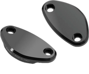 BS533B Rizoma Mirror Block Off Plates Pair Black Kaw - RV and Auto Parts