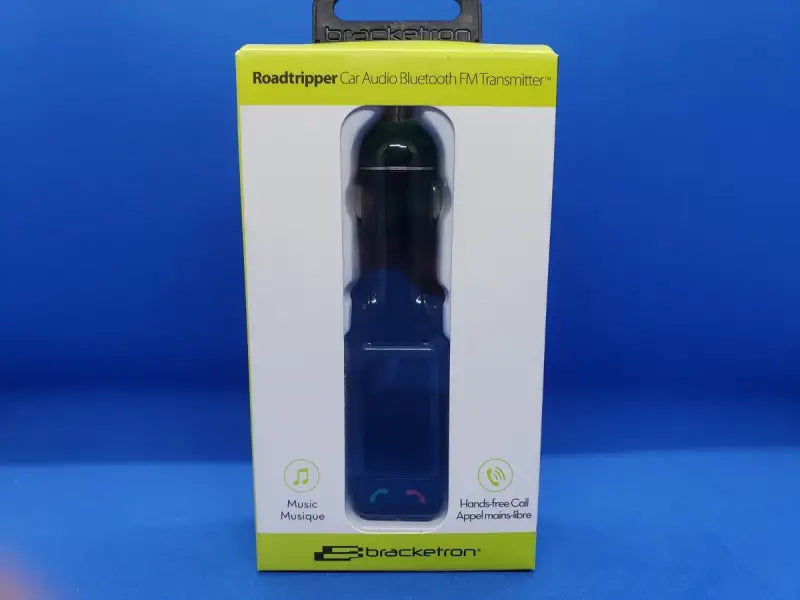 BT5-548-2 Roadtripper Bluetooth Transmitter in packaging showing easy car audio Bluetooth setup