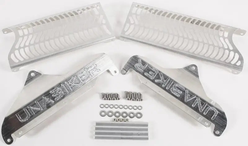 Unabiker radiator guard and mounting hardware for BTA200-A Unabiker Radiator Guard Beta Black