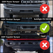 Builtright Made In USA License Plate Relocation Kit 106102 - Lprk Ford Bronco Modular Steel