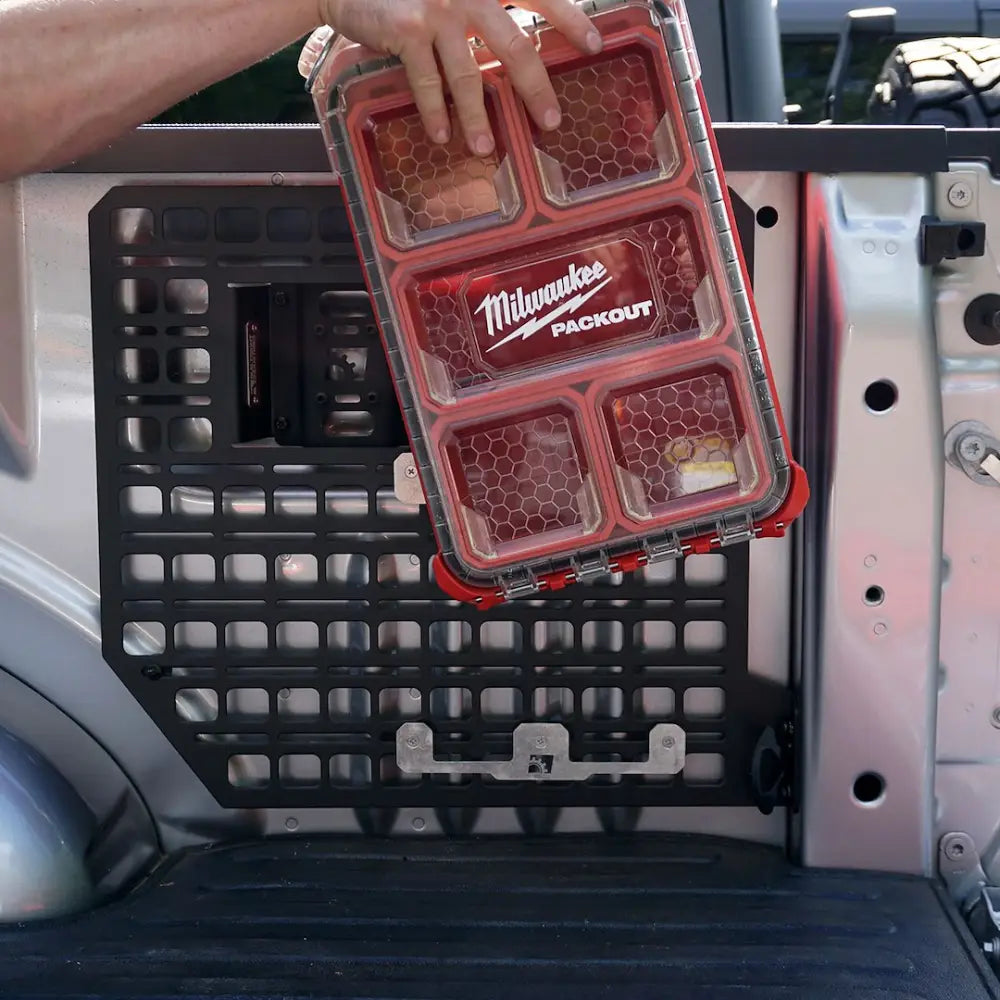 Builtright Mounts To Any Flat Surface Molle Cargo Panel Tool Box Bracket 201102 - Small Packout Kit