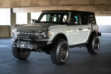 Bull Bar Bolt-On; For Use With DV8 MTO Series Bumpers; Mounts 13 Inch Elite Light Bar; Powder Coated; Black; Steel