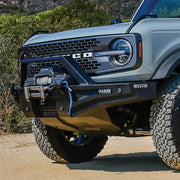Bull Bar Textured Powder Coat; Black; Steel; Angular Bar; Without Skid Plate; With Light Mounting Tabs; Hardware/