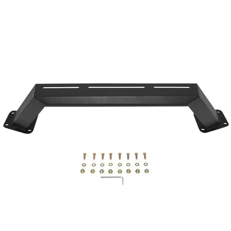 Bull Bar Textured Powder Coat; Black; Steel; Angular Bar; Without Skid Plate; With Light Mounting Tabs; Hardware/
