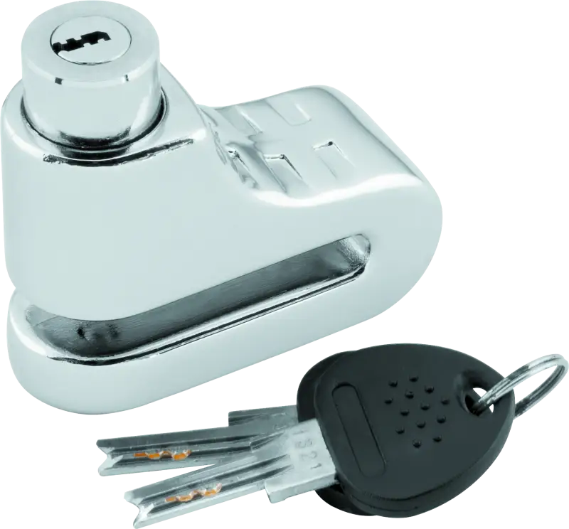 Shiny metal disc lock with keys for Bully Lock Disc Lock 5.5mm Chrome security