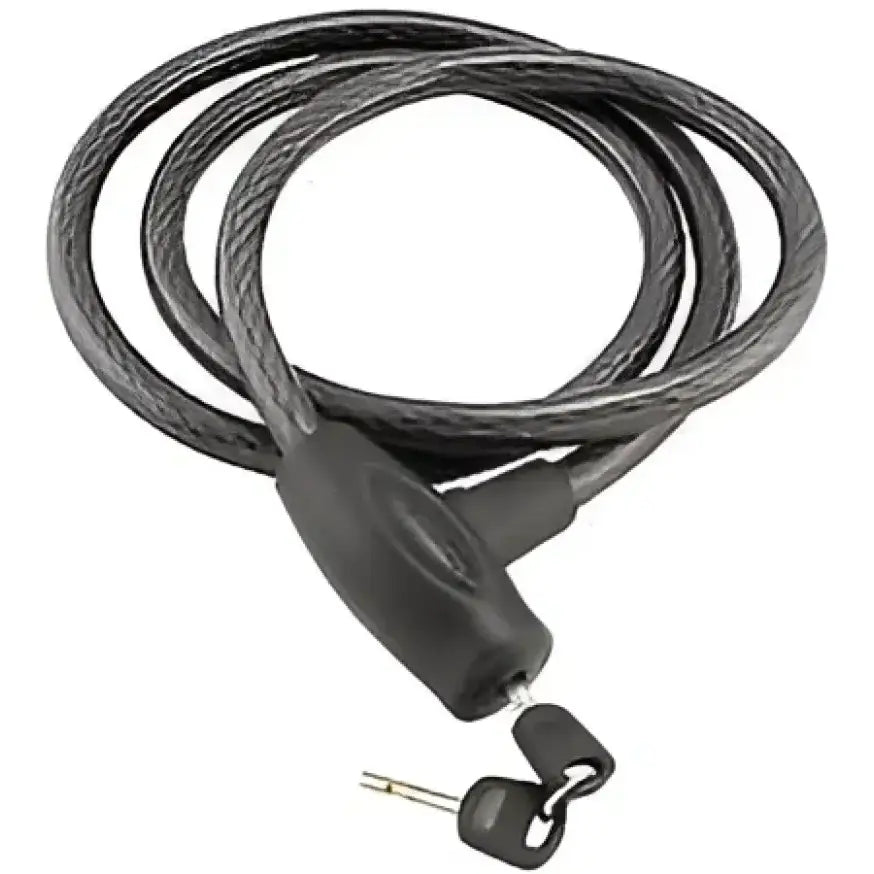 Coiled Bully Lock Integrated Cable with keys for bike security 15mm model 132207