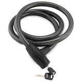 Coiled bully lock integrated cable with keys for secure bike locking