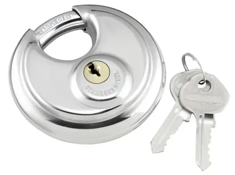 Bully Lock Round Stainless Pad - high-security round stainless padlock for reliable protection