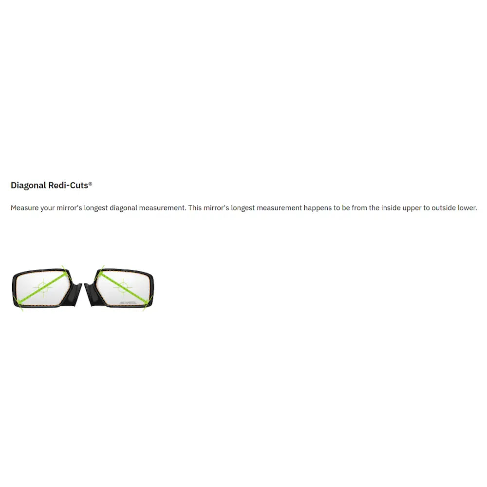 Burco Mirror Smooth Edges For Safety Exterior Mirror Glass 6142H - Mirror Side View Heated