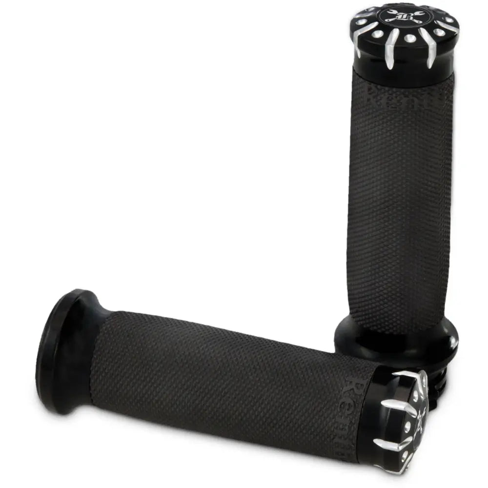 Burly Brand Hawk Billet Handle Grips B16-1008BM - Grip Set 82-17 Dual Cable Set