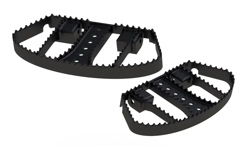 Burly Brand MX Passenger Boards - Black - RV and Auto Parts