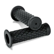 Burly Brand Rubber Diamondback Grips 7/8in - Black - RV and Auto Parts