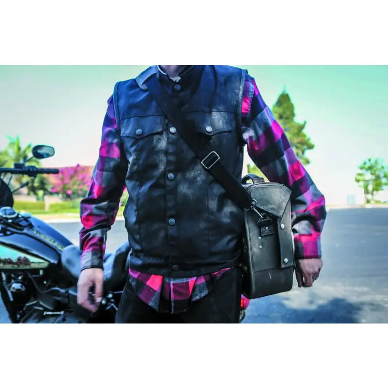 Burly Brand B15-1000D Burly Brand Voyager Saddlebag Each - Dark Oak