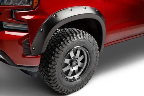 Bushwacker 19-23 Chevrolet Silverado 1500 (Excl. ZR2) Pocket Style Fender Flares 4pc - Smooth Black - & Trim