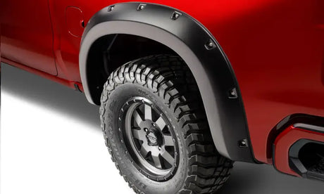 Bushwacker 19-23 Chevrolet Silverado 1500 (Excl. ZR2) Pocket Style Fender Flares 4pc - Smooth Black - & Trim
