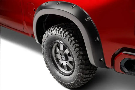 Bushwacker 19-23 Chevrolet Silverado 1500 (Excl. ZR2) Pocket Style Fender Flares 4pc - Smooth Black - & Trim