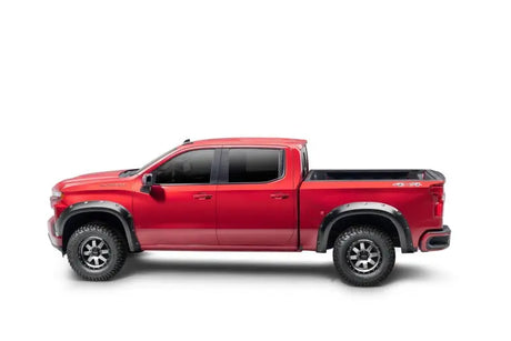 Bushwacker 19-23 Chevrolet Silverado 1500 (Excl. ZR2) Pocket Style Fender Flares 4pc - Smooth Black - & Trim