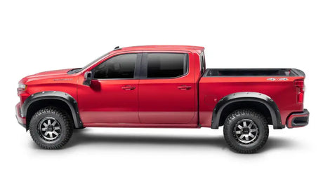 Bushwacker 19-23 Chevrolet Silverado 1500 (Excl. ZR2) Pocket Style Fender Flares 4pc - Smooth Black - & Trim