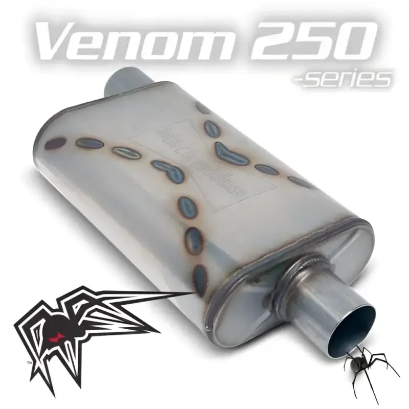 BW001-P Black Widow Venom 250-Series 2.5’ Offset/Center - Exhaust Muffler