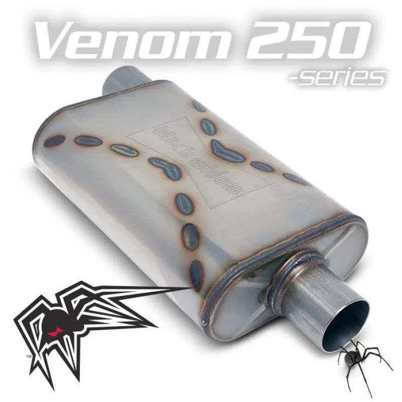 BW001-P Black Widow Venom 250-Series 2.5’ Offset/Center - Exhaust Muffler