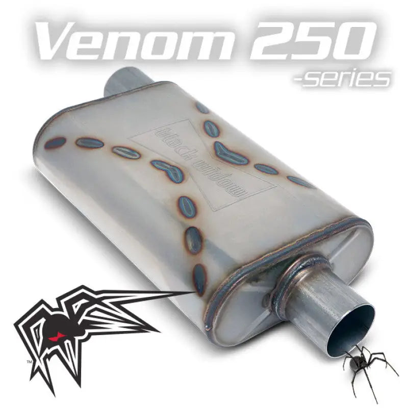 BW002-P Black Widow Venom 250-Series 3’ Offset/Center - Exhaust Muffler