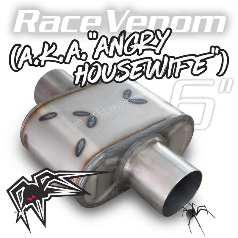 BWAHW25-C Black Widow Race Venom 6’ - 2.5’ Center/Center - Exhaust Muffler