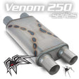 BWDDV2-22 Black Widow Venom 250-Series 2.5’ Dual/Dual - Exhaust Muffler