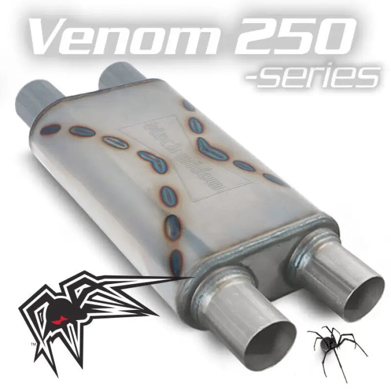 BWDDV2-22 Black Widow Venom 250-Series 2.5’ Dual/Dual - Exhaust Muffler