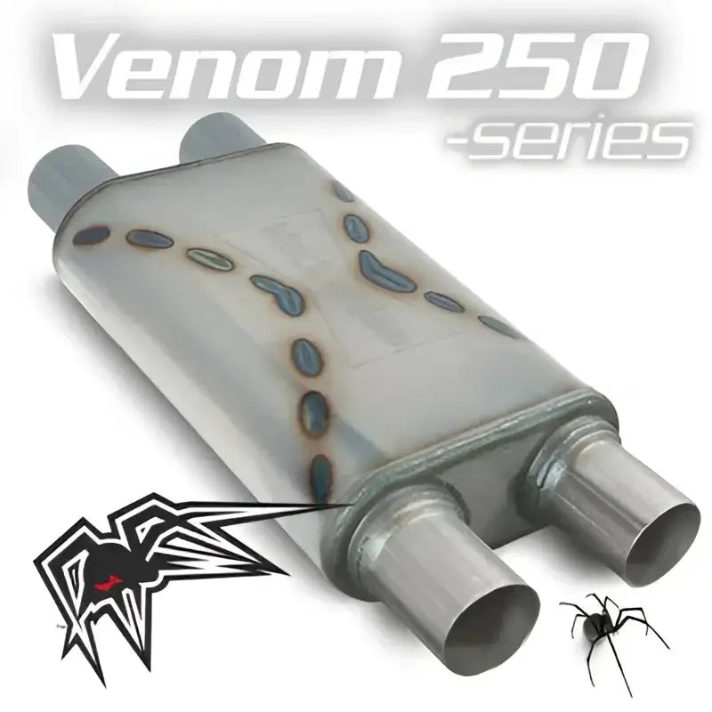 Stainless steel dual exhaust muffler for BWDDV2-33 Black Widow Venom 250-Series