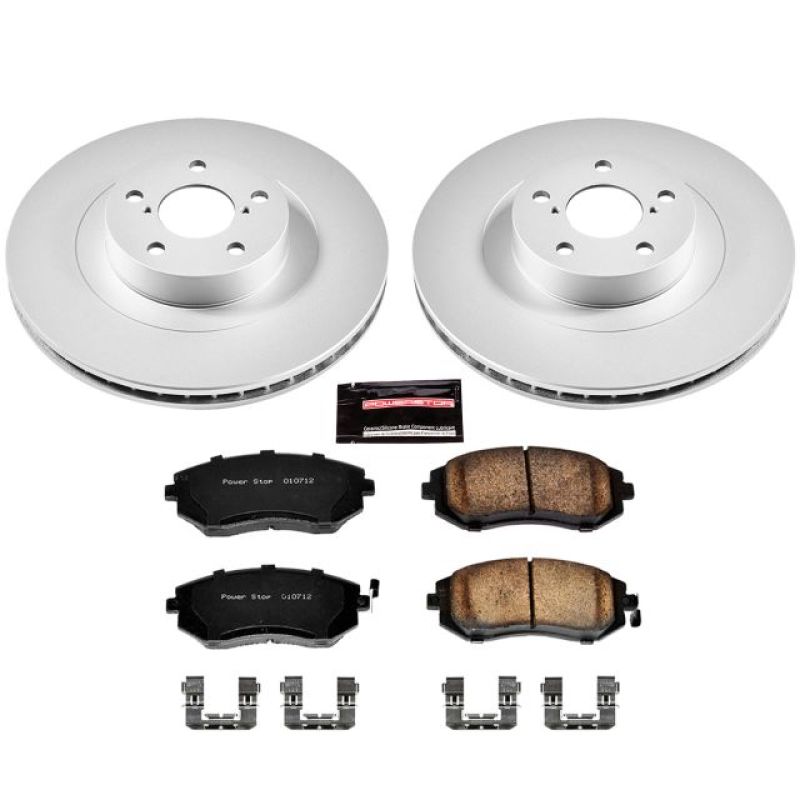 PowerStop CRK2373 Power Stop 05-06 Saab 9-2X Front Z17 Evolution Geomet Coated Brake Kit