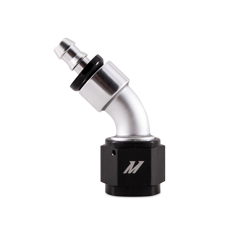 Mishimoto MMFT-10AN-45 Mishimoto Push-On Swivel End Hose Fitting, 45 Degrees -10AN