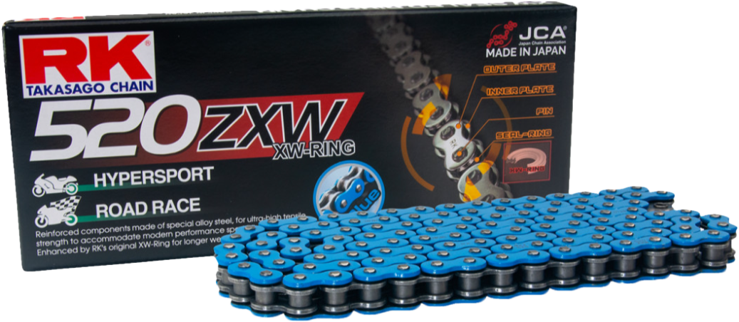 RK Excel 520 ZXW Drive Chain BB520ZXW-120 - Blue BB520ZXW 120