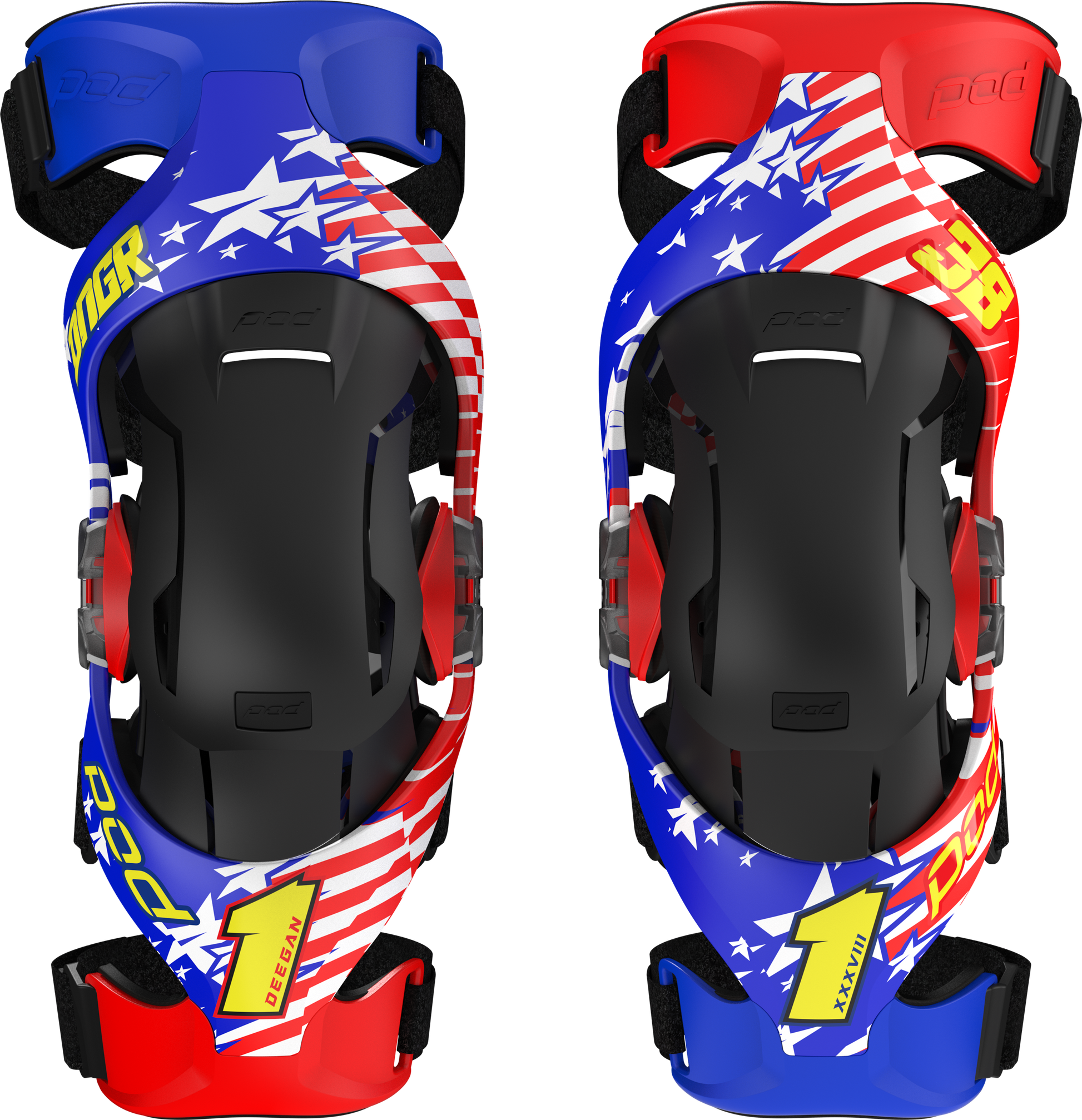 POD K4 V2.0 LE Knee Brace Guards/Braces K4027-Dble2-XS/SM - XS 2.0 PR Danger Boy