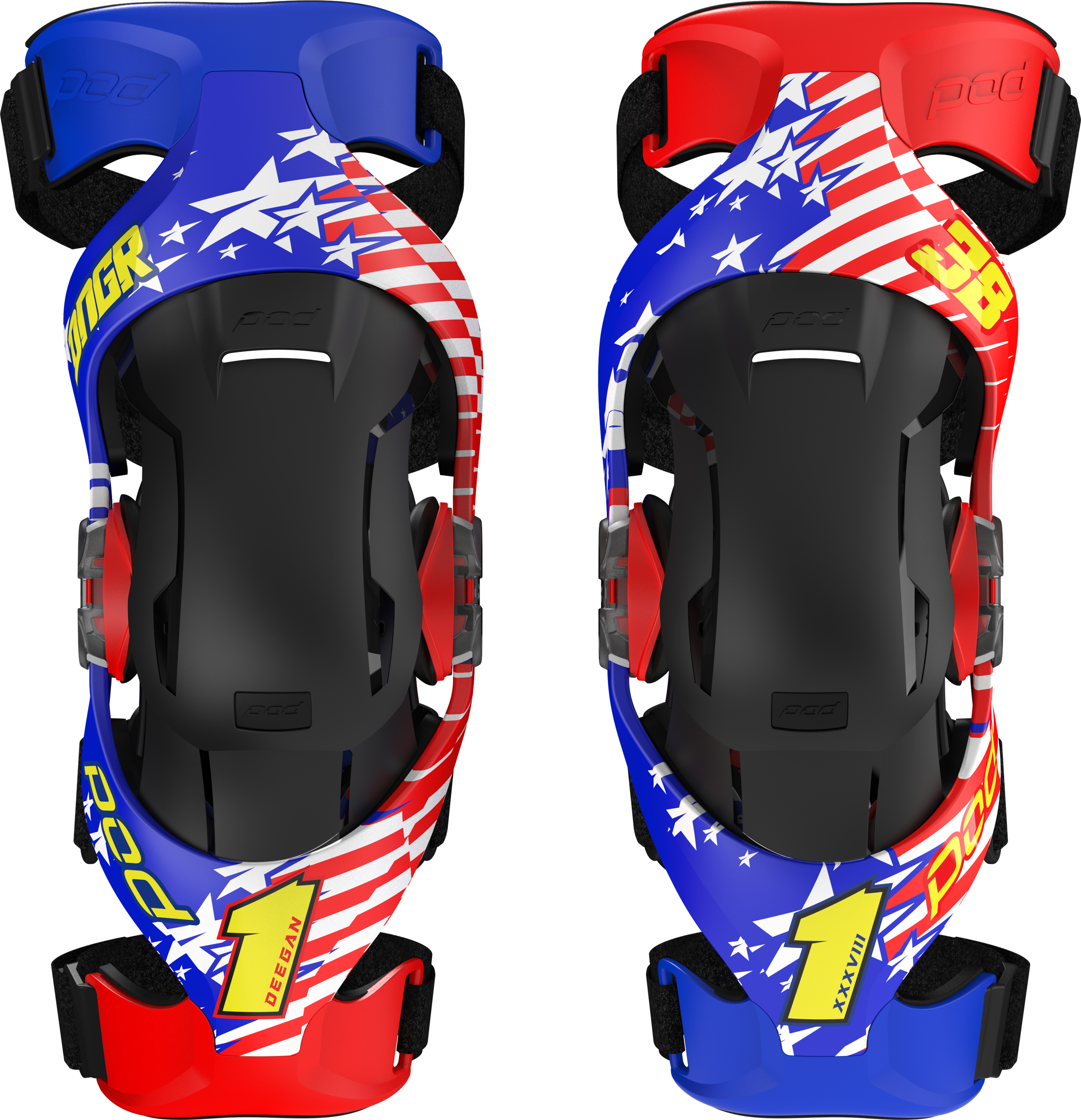 POD K4 V2.0 LE Knee Brace Guards/Braces K4027-Dble2-XS/SM - XS 2.0 PR Danger Boy