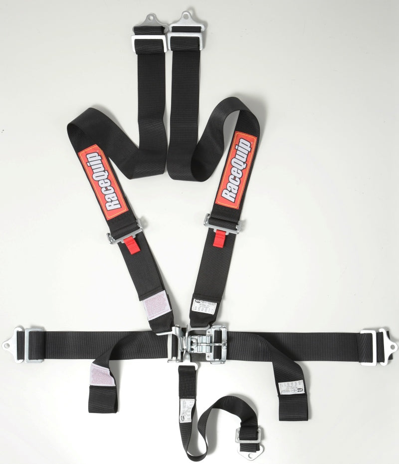 RACEQUIP 711001 L & L 5PT HARNESS SET BLA
