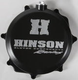 Black motorcycle clutch cover with silver Hinson branding for C268 Hinson clutch LTR450 06-09