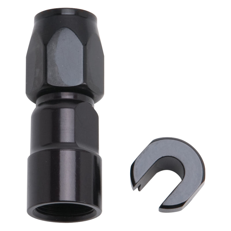 Russell 611253 Russell Performance 5/16in SAE Quick Disc Female to -6 Hose Black Straight Degree Hose End - 611253