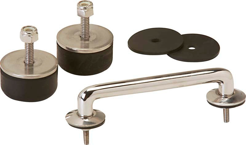 Kentrol 30503 Kentrol 97-18 Jeep Wrangler TJ/JK Windshield Tie Down Kit - Polished Silver