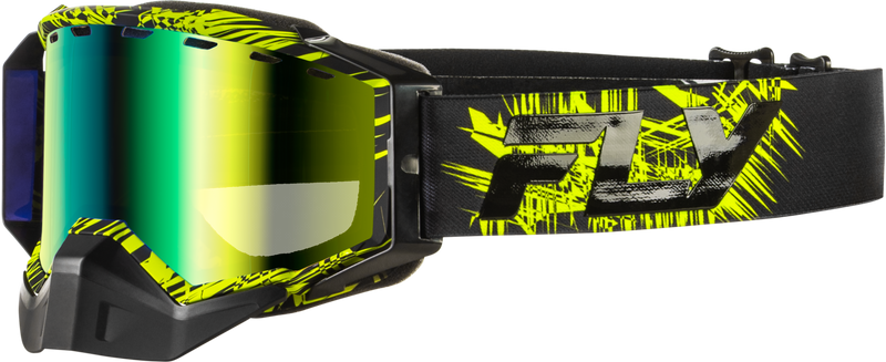 Zone Snow Goggle Grn/Blk W/Green Mir/Yellow Lens