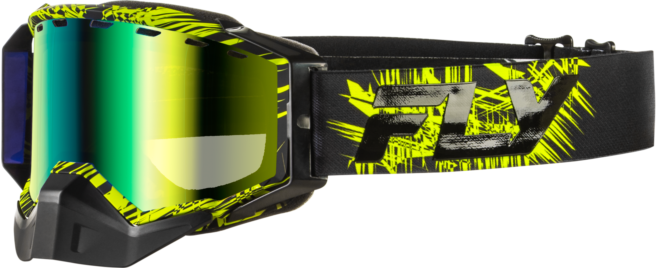 Zone Snow Goggle Grn/Blk W/Green Mir/Yellow Lens